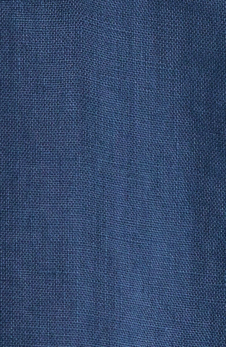 Frank & Eileen Patch Pocket Pull-On Wide Leg Linen Pants, Alternate, color, Navy