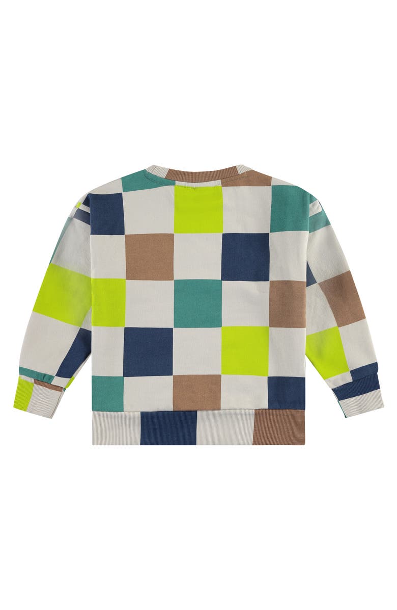 Stains and Stories by Babyface Multi-Color Check Sweatshirt, Alternate, color, Bone