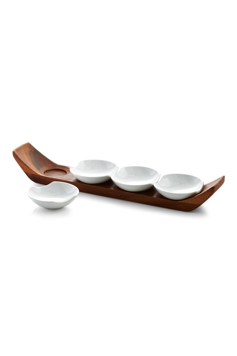 Quatro Snack & Serve Tray, Main, color, WHITE