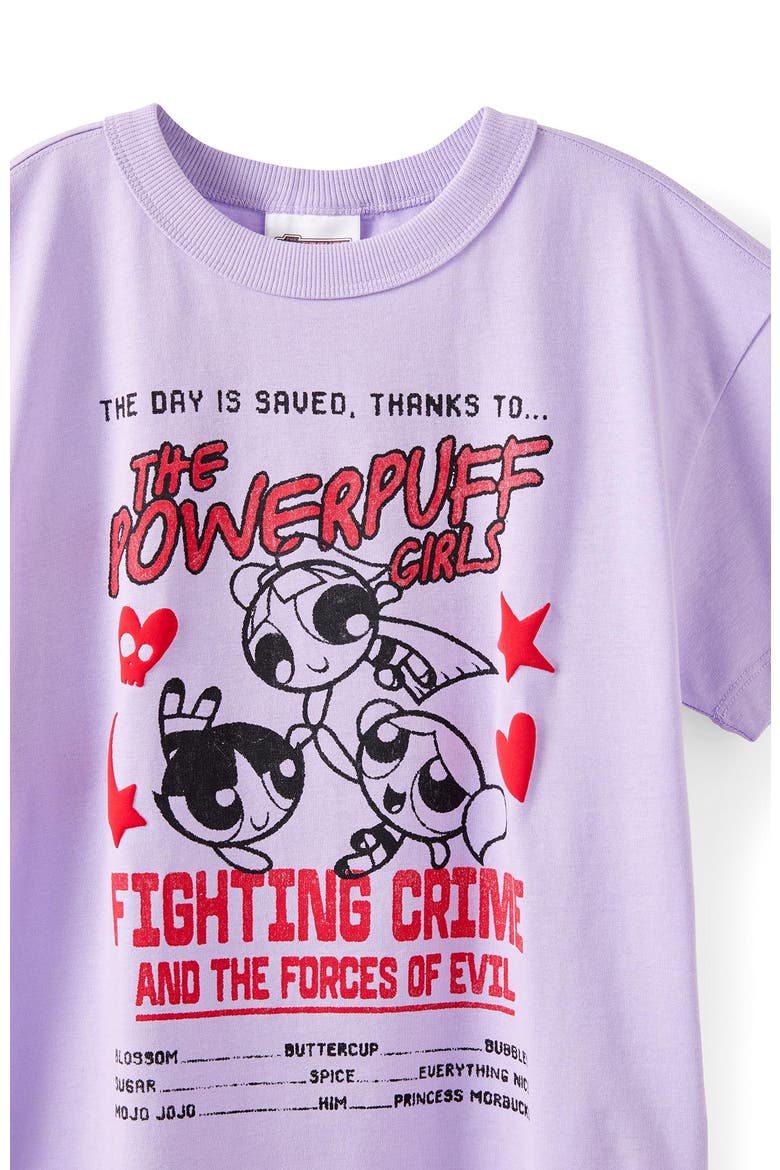 License Drop Shoulder Short Sleeve Tee, Alternate, color, Vintage Lilac Powerpuff