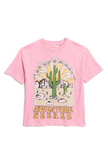 Shop Jessica Simpson Kids' Oversize Graphic T-shirt In Light Pink