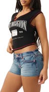 True Religion Buddha Patch Notch Neck Graphic T-Shirt