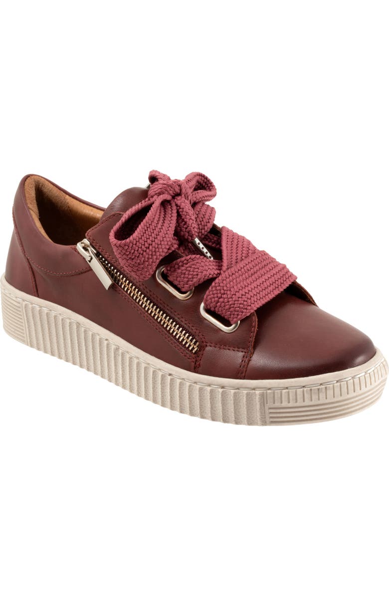 EOS FOOTWEAR Jovi Zip Sneaker, Main, color, Bordeaux