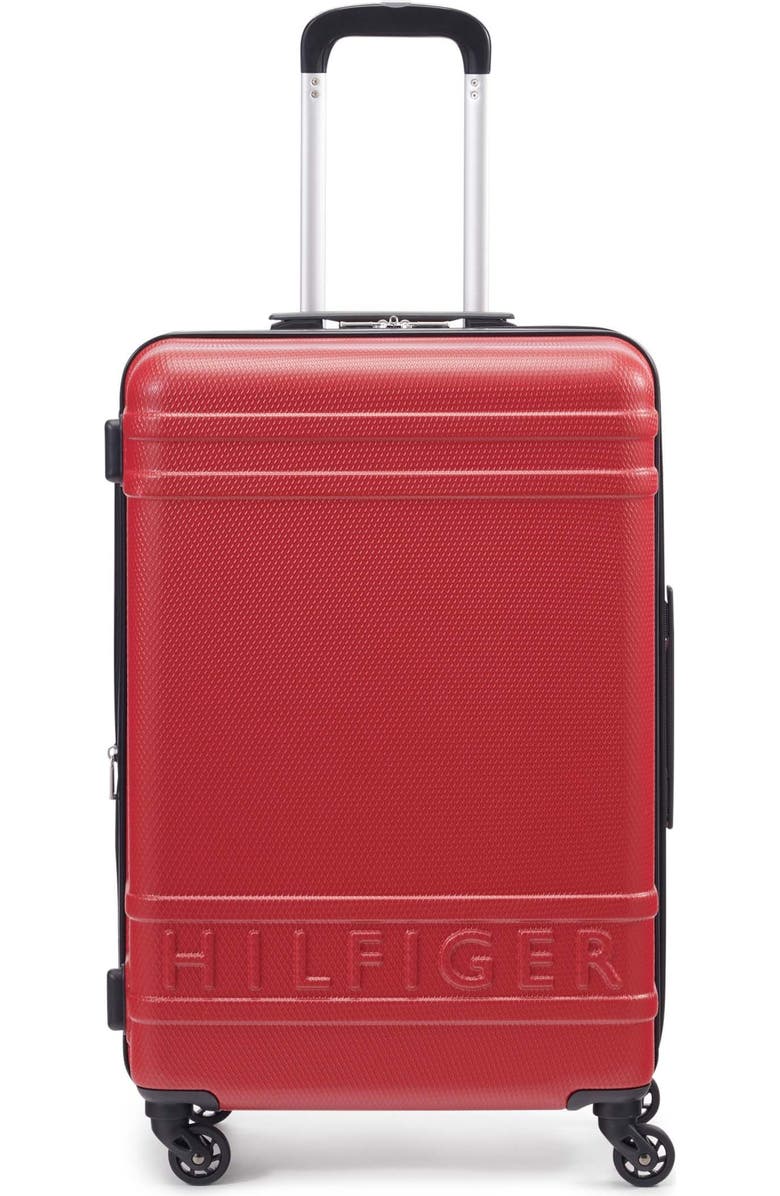 Tommy Hilfiger Lexington 24" Upright Suitcase, Main, color, Red