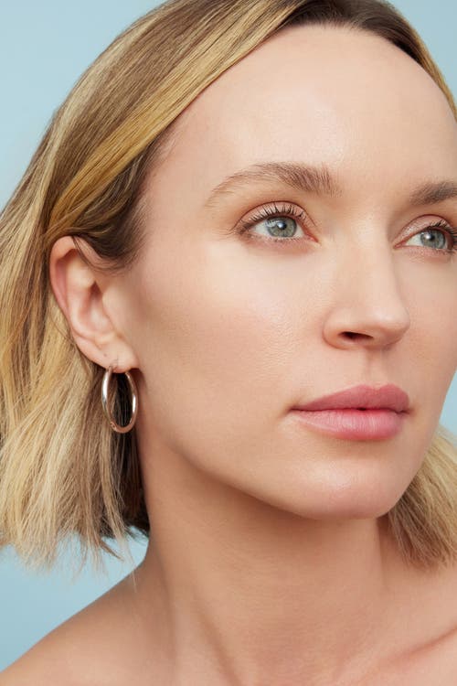 Oradina 10k Gold Everything Hoop Earrings In Silver