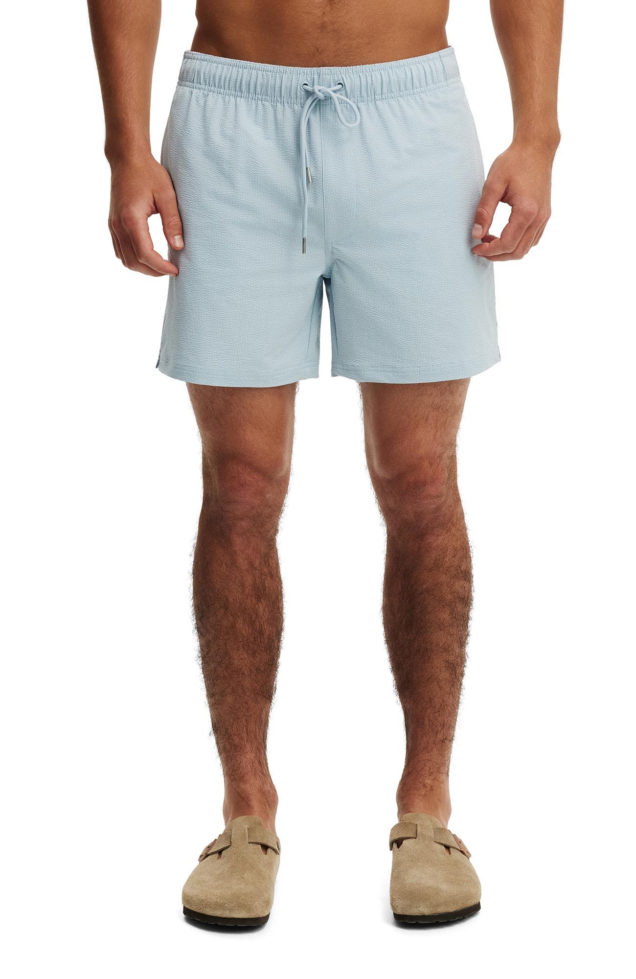 Pale Blue Seersucker