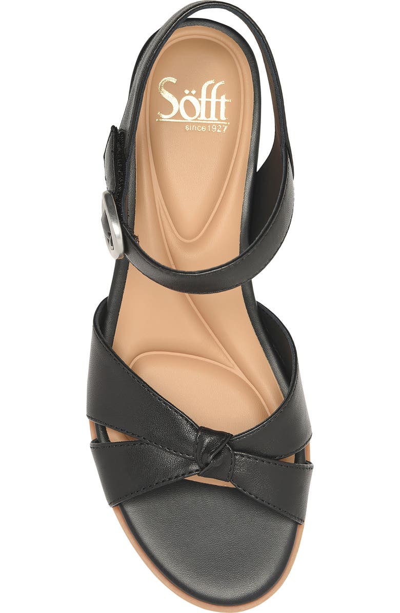 Söfft Summer Slingback Platform Wedge Sandal, Alternate, color, Black