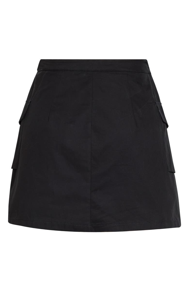 City Chic Cargo Pocket Cotton Miniskirt, Alternate, color, 