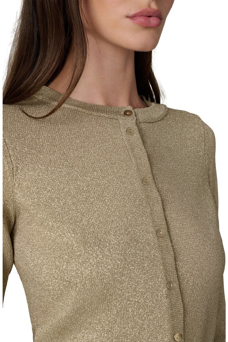 The Dani Metallic Cardigan, Alternate, color, GOLD