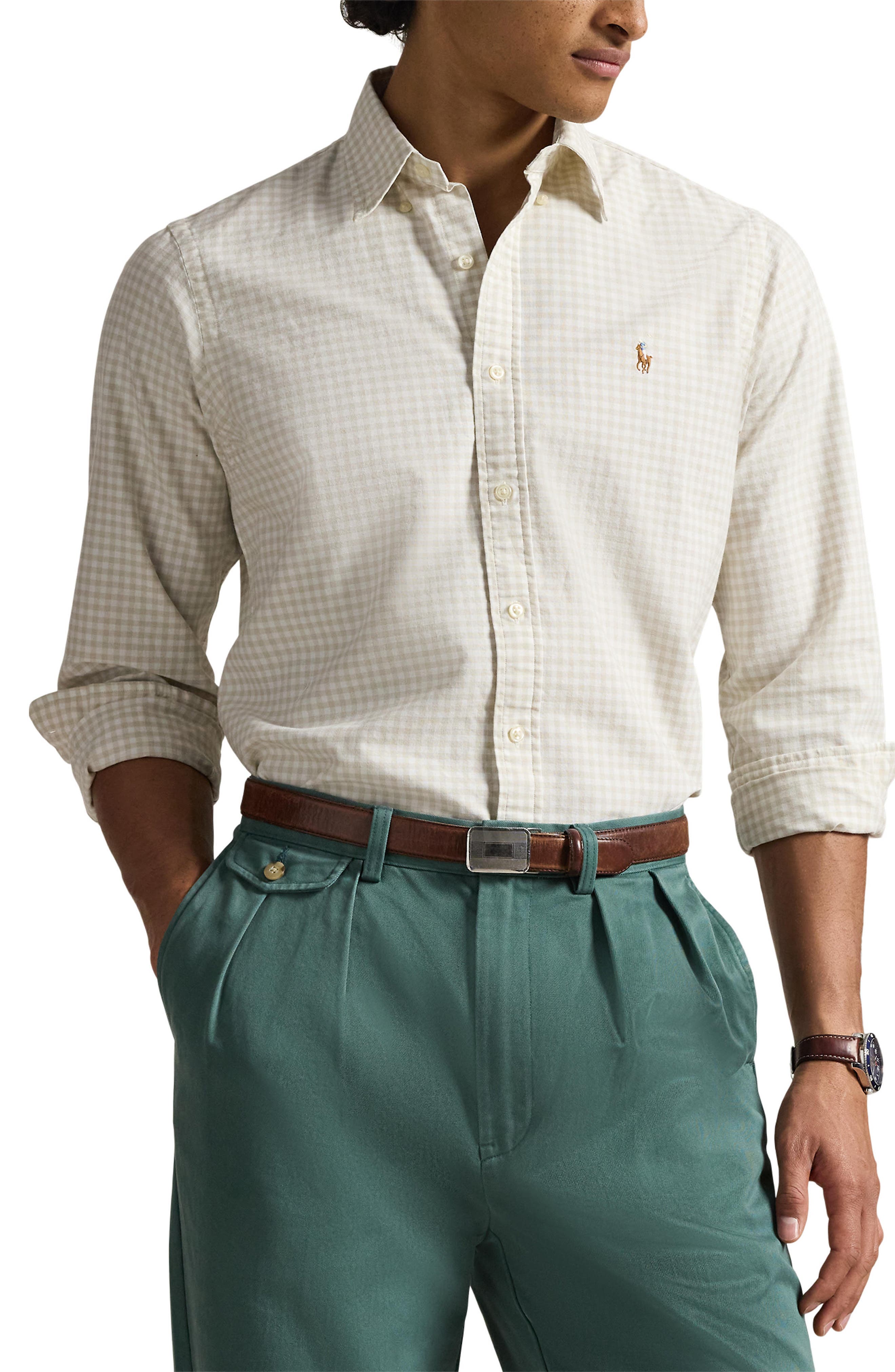 Polo Ralph Lauren Classic Fit Gingham Check Cotton Button-Down Oxford ...