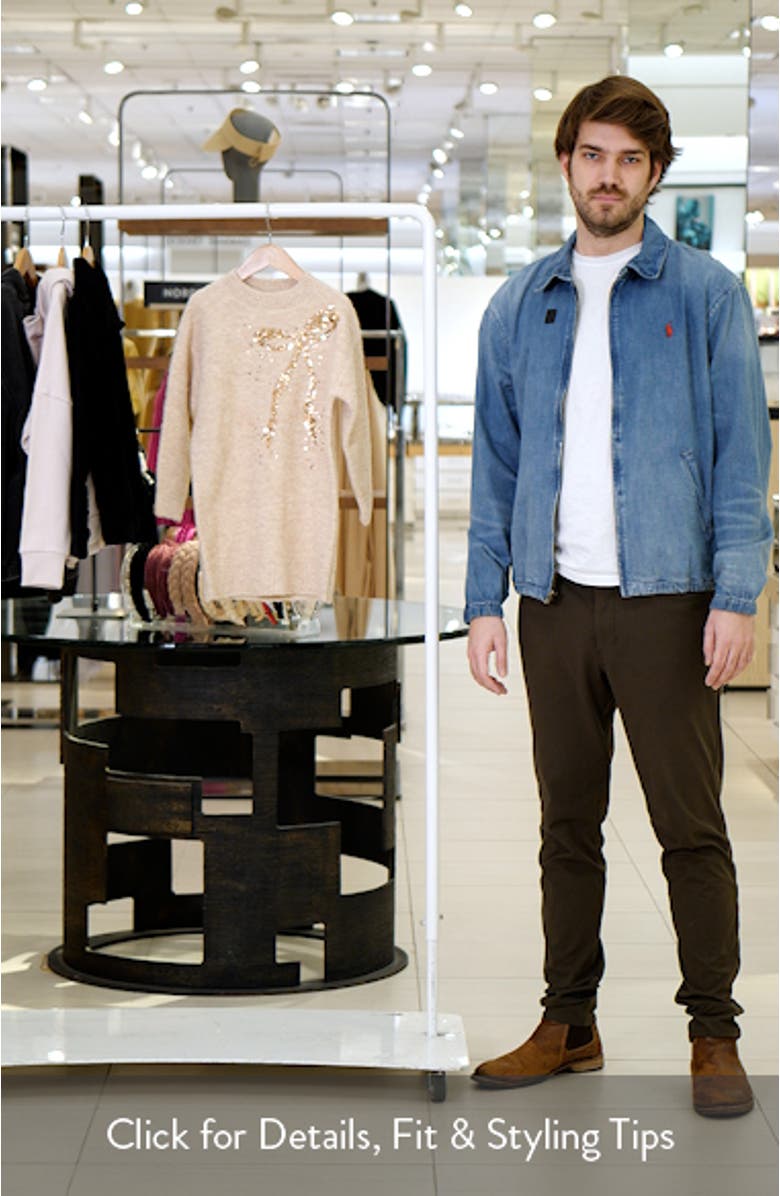 Kids' Sequin Bow Long Sleeve Sweater Dress, sales video thumbnail