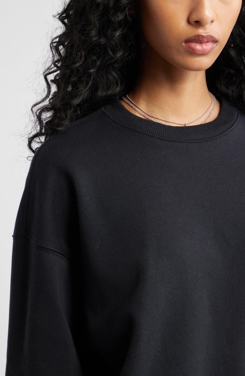 BP. Relaxed Cotton Blend Sweatshirt, Alternate, color, Black Jet