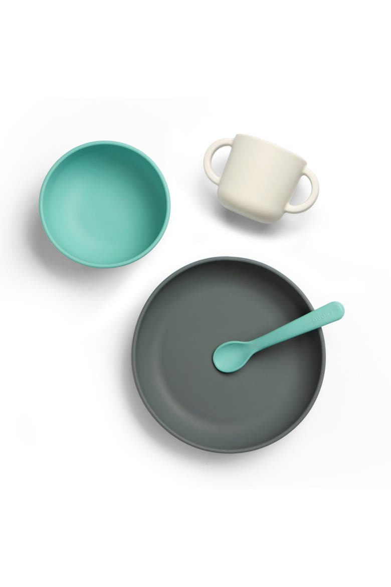 Silicone Baby Meal Set, Main, color, Lagoon