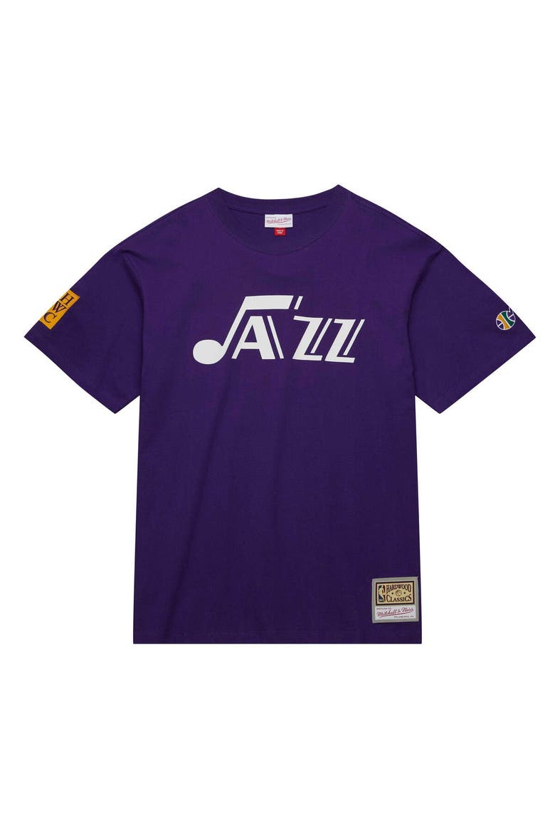 Men's Mitchell & Ness Purple Utah Jazz Hardwood Classics Nights Premium T-Shirt, Alternate, color, Purple