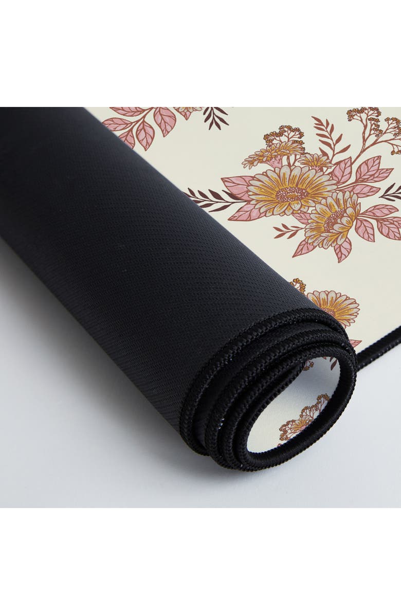 Deny Designs Cottage Garden Floral Print Desk Mat, Alternate, color, Cream