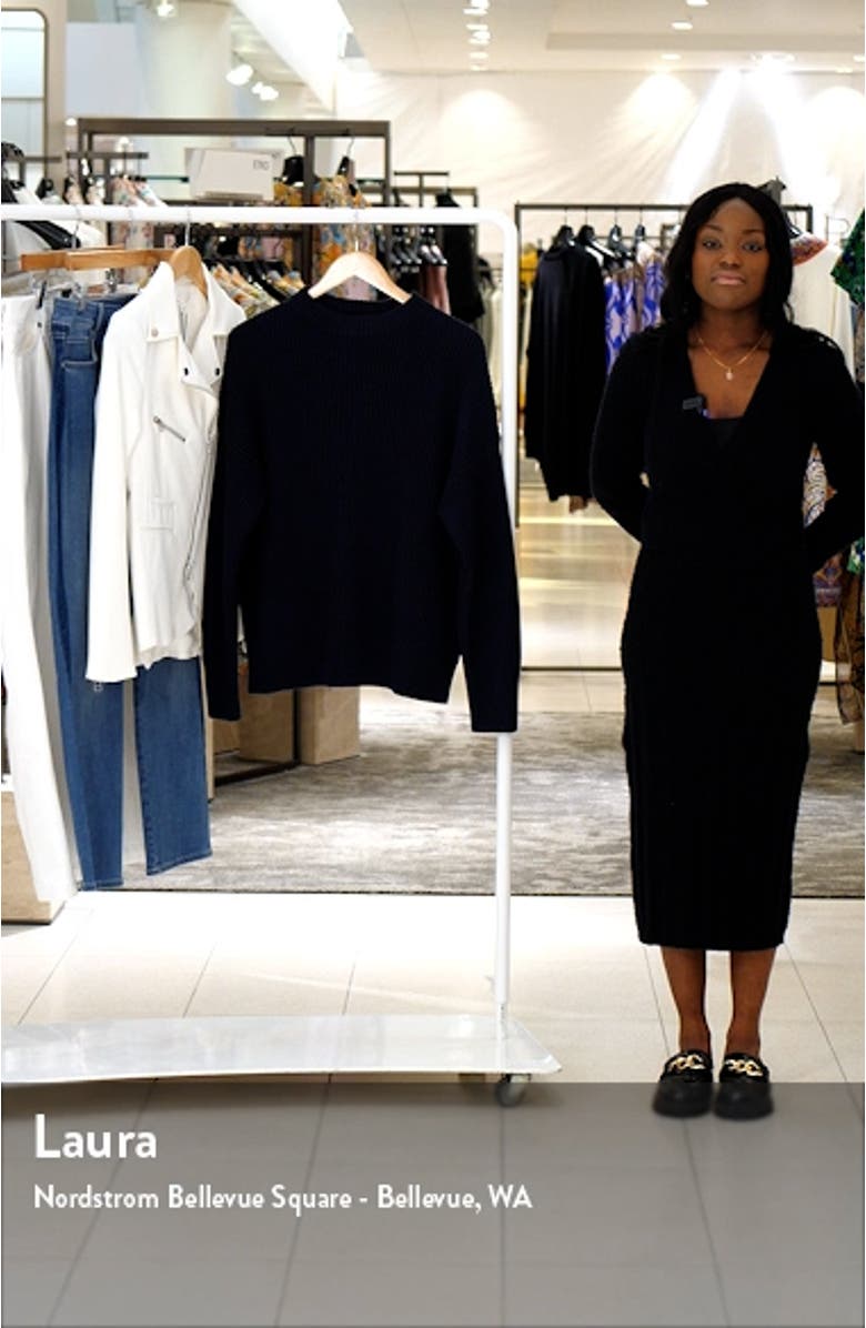 Cotton & Cashmere Rib Funnel Neck Sweater, sales video thumbnail