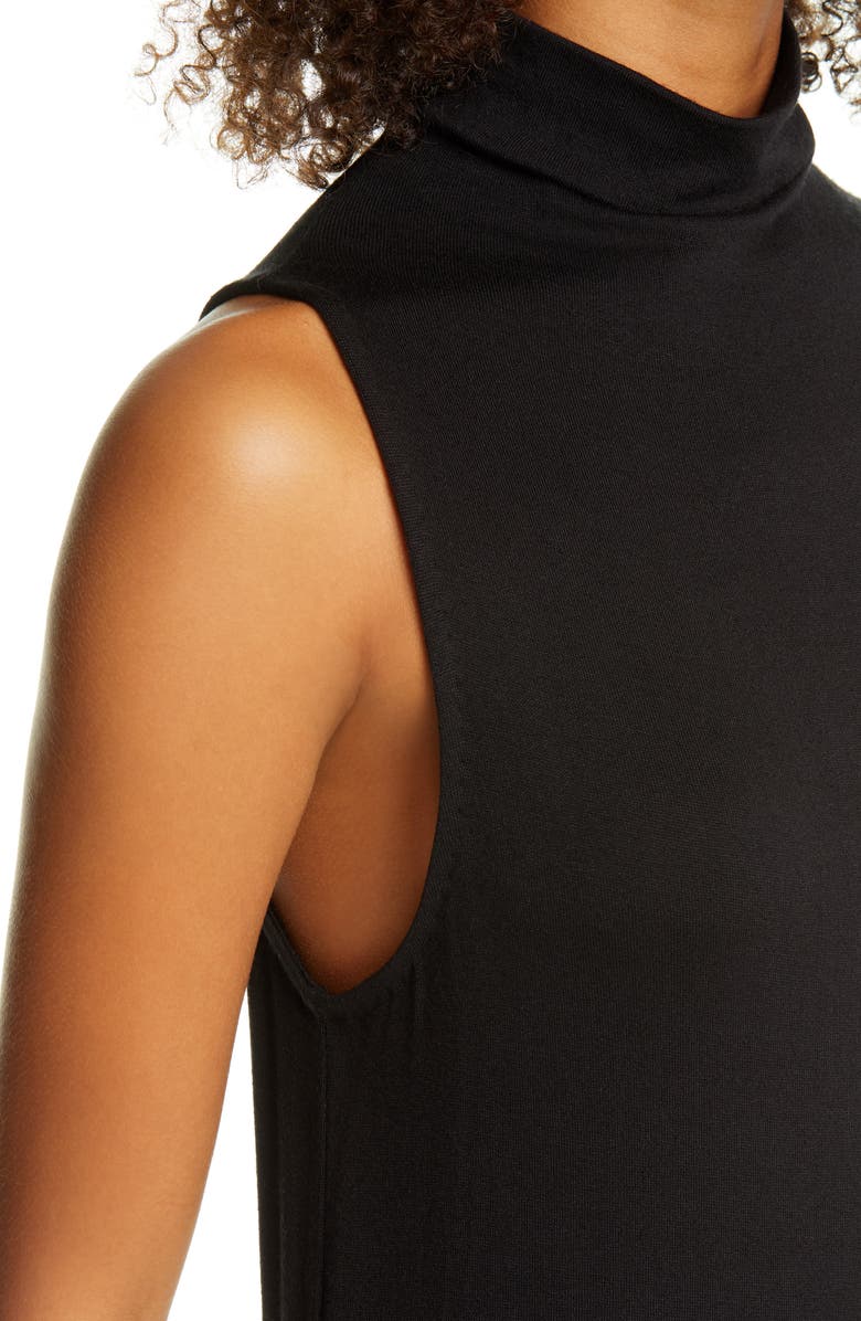 Vince Mock Neck Sleeveless Midi Dress, Alternate, color, 