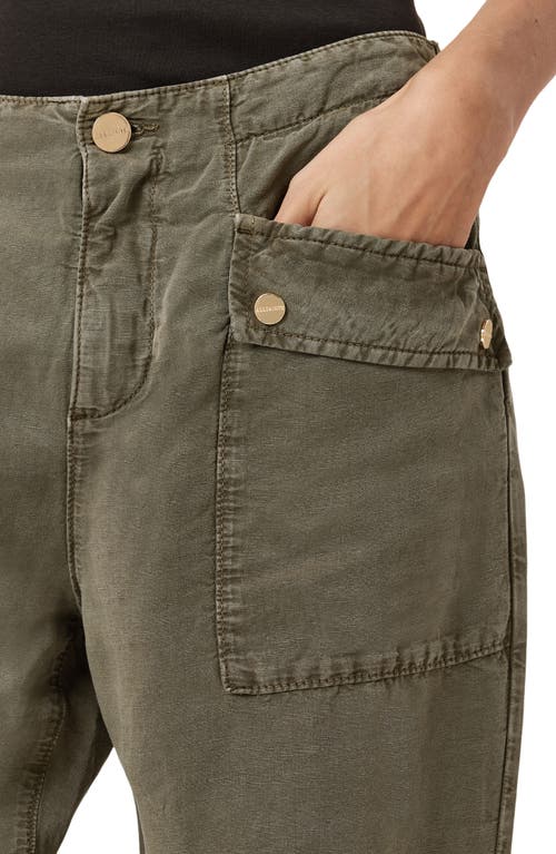 Allsaints Val Twill Cargo Pants In Green