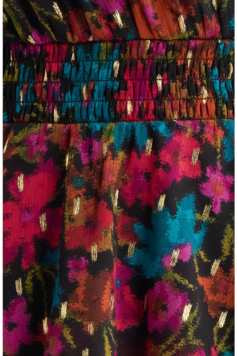 Tiered Midi Dress, Alternate, color, ANNE BLACK MULTI