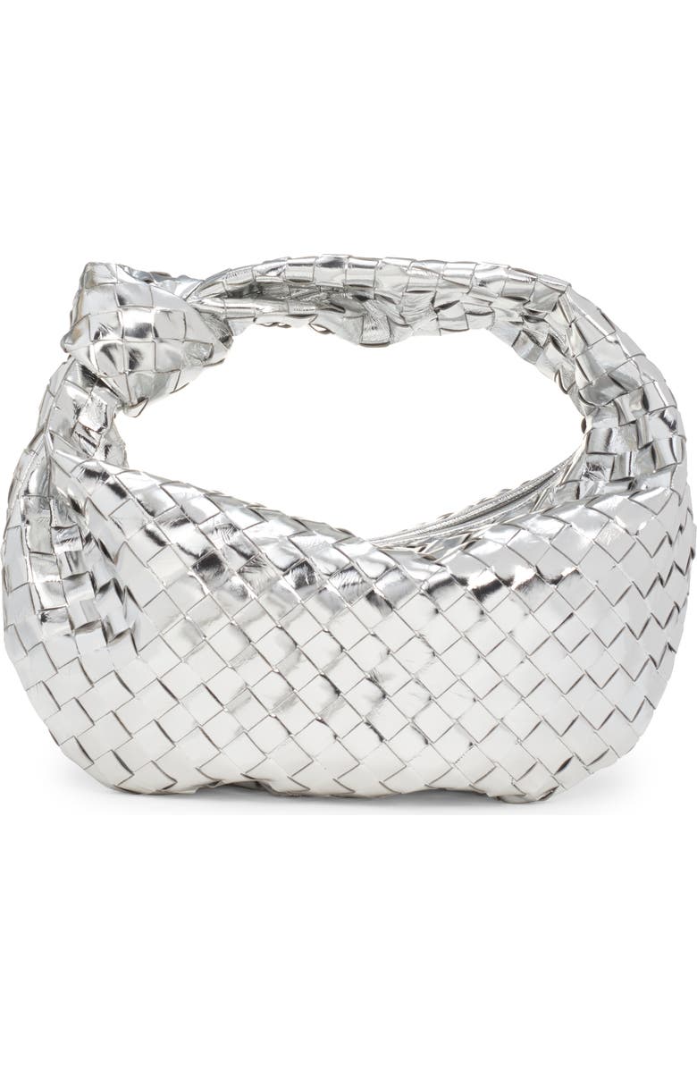 Bottega Veneta Mini Jodie Metallic Leather Top Handle Bag, Main, color,