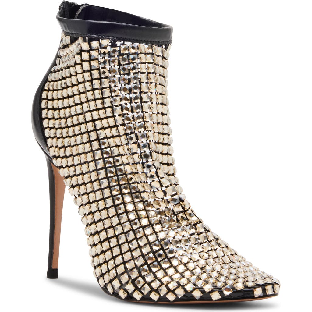 Steve Madden Dancin' Crystal Mesh Pointed Toe Bootie In Multi