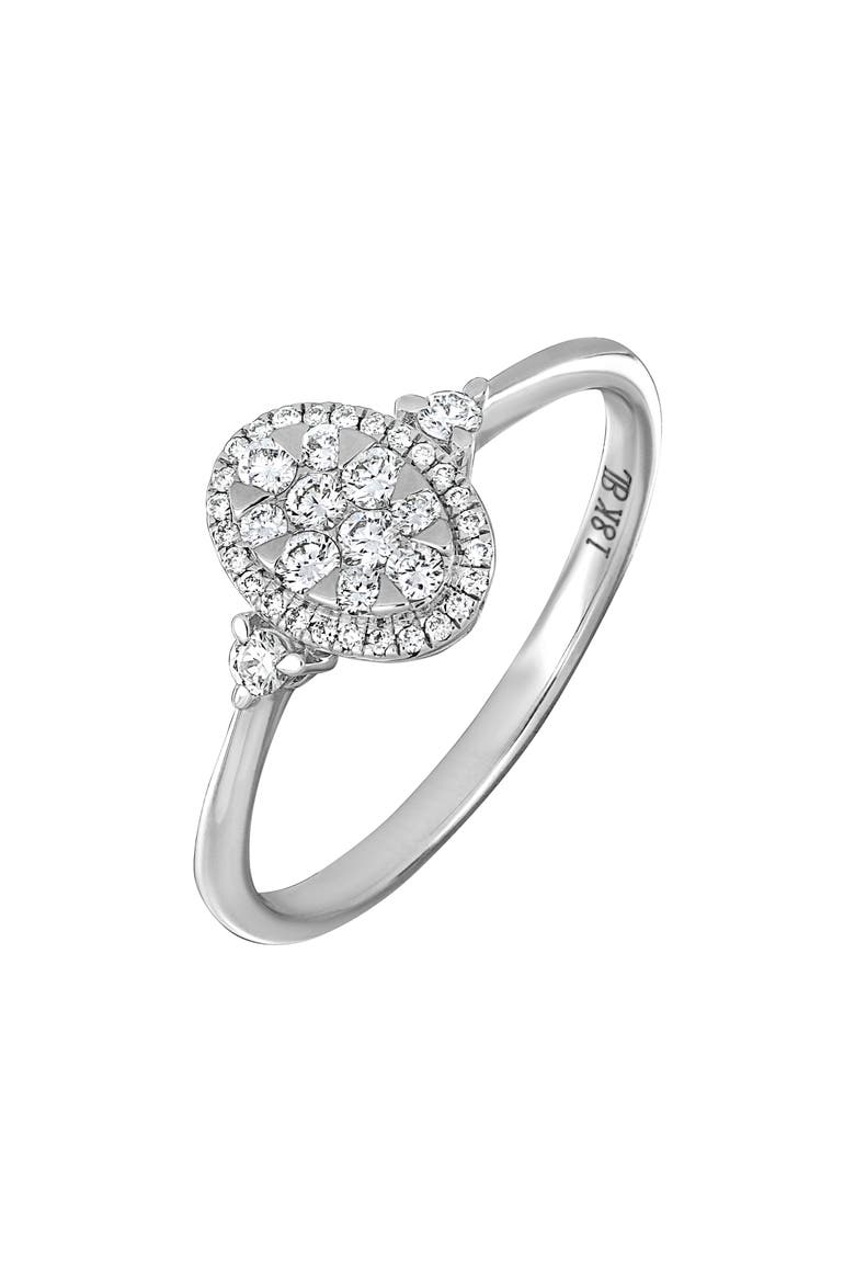 Mika 18k Gold Diamond Stackable Ring, Main, color, 18KW