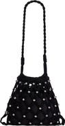 SANDRO Studded net mesh bag