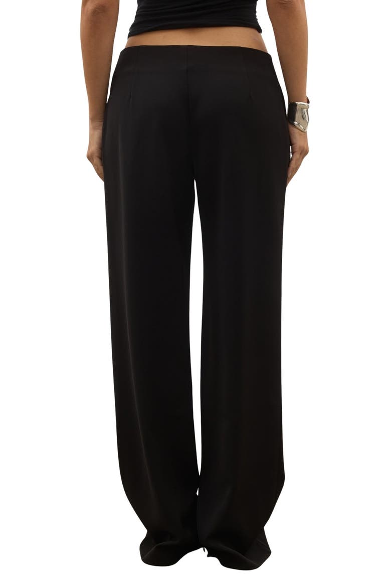 Pietra Low Waist Wide Leg Trousers, Alternate, color, BLACK