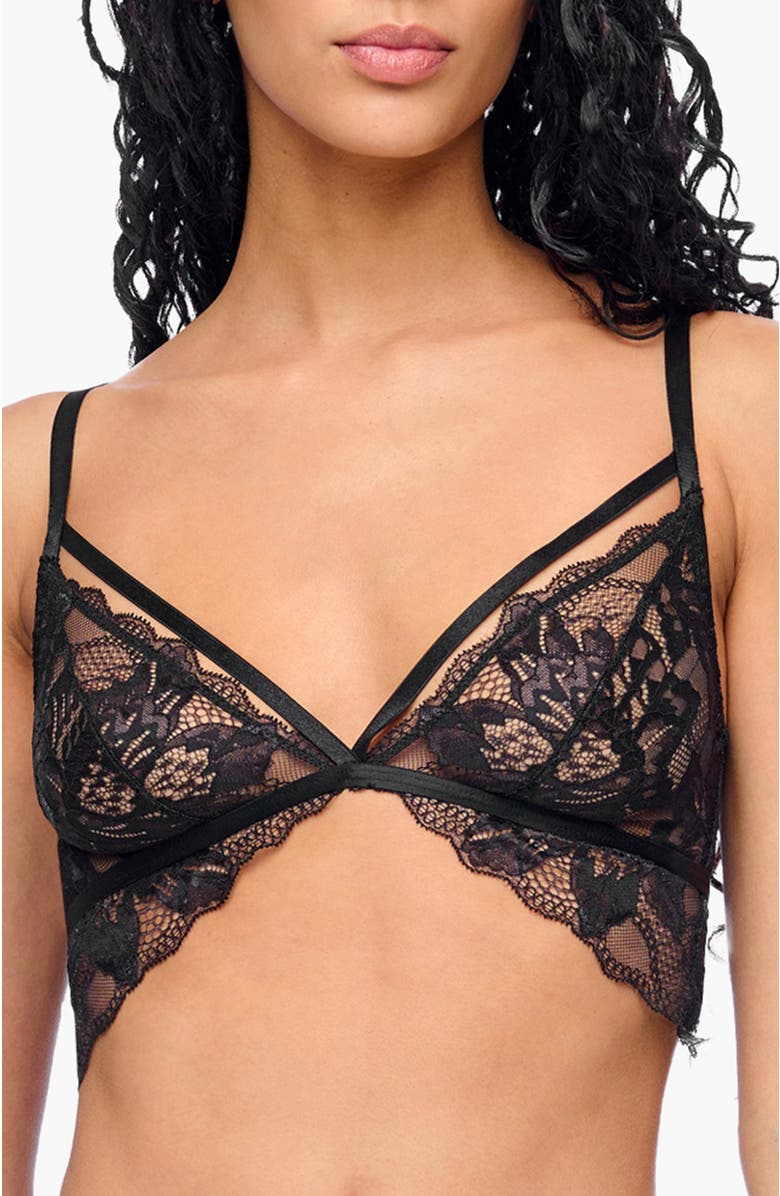 Cosabella Paradiso Triangle Bralette, Main, color, Black