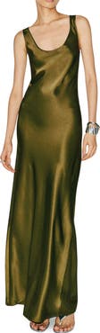Reformation Pamela Silk Maxi Dress