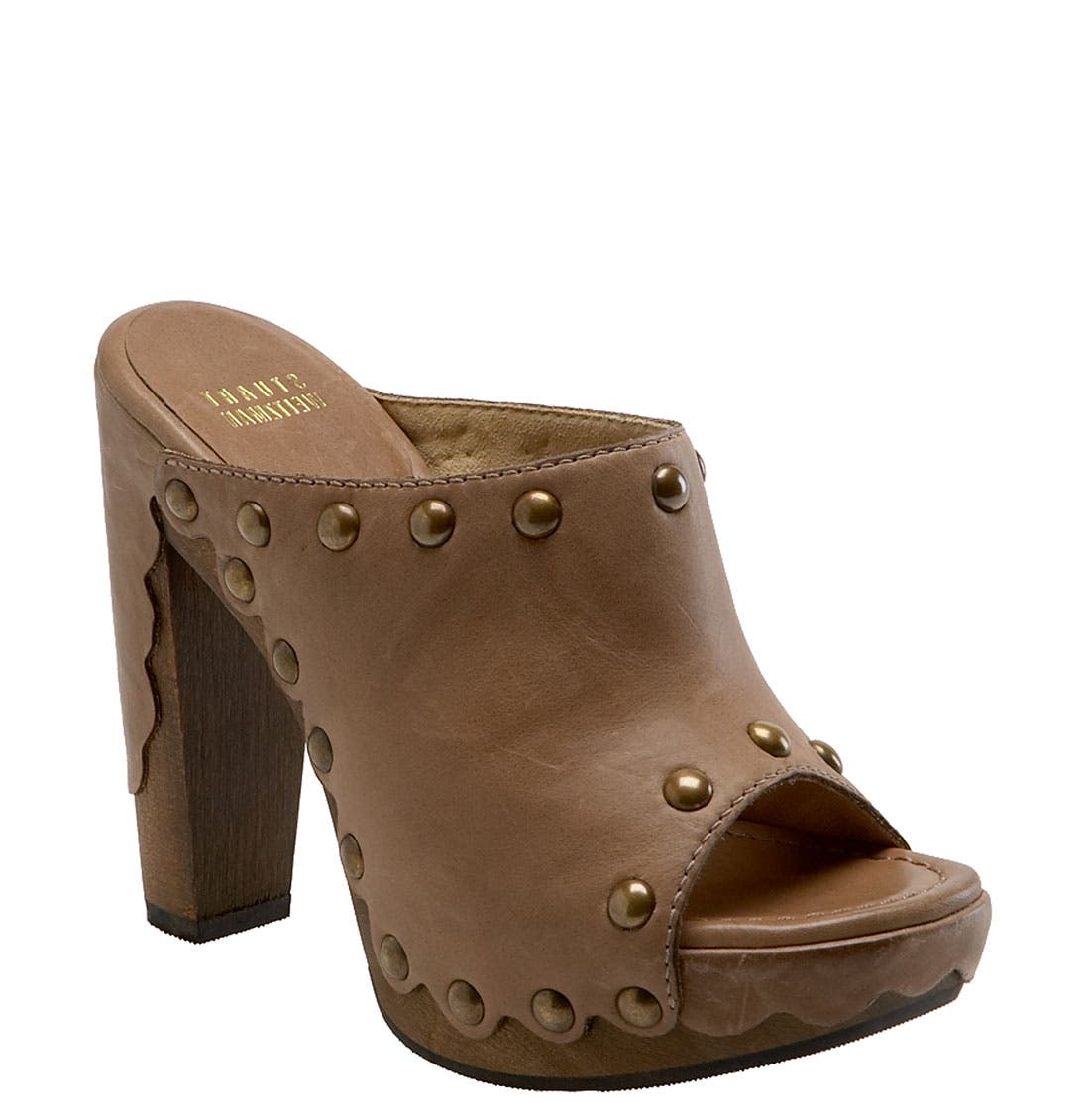 Stuart Weitzman Studded Peep Toe Clog (Women) | Nordstrom