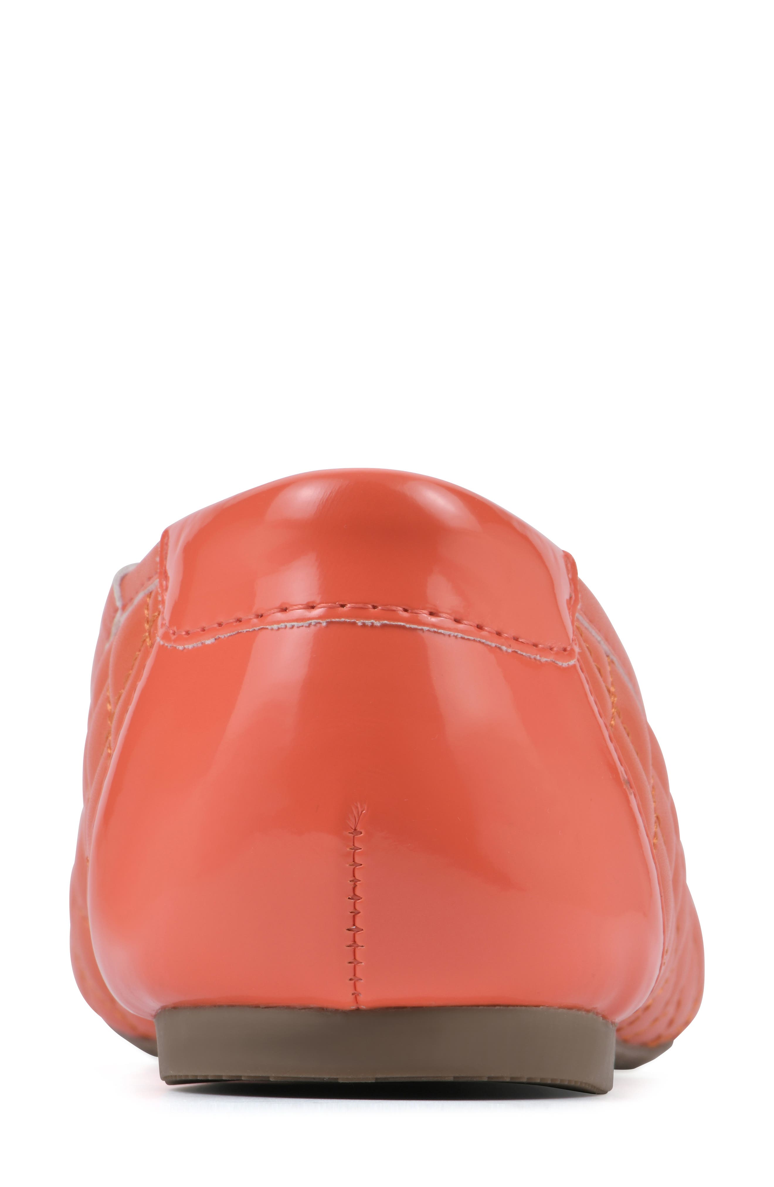 White Mountain Footwear Seaglass Quilted Ballet Flat, Alternate, color, Aperol Spritz/ Smooth