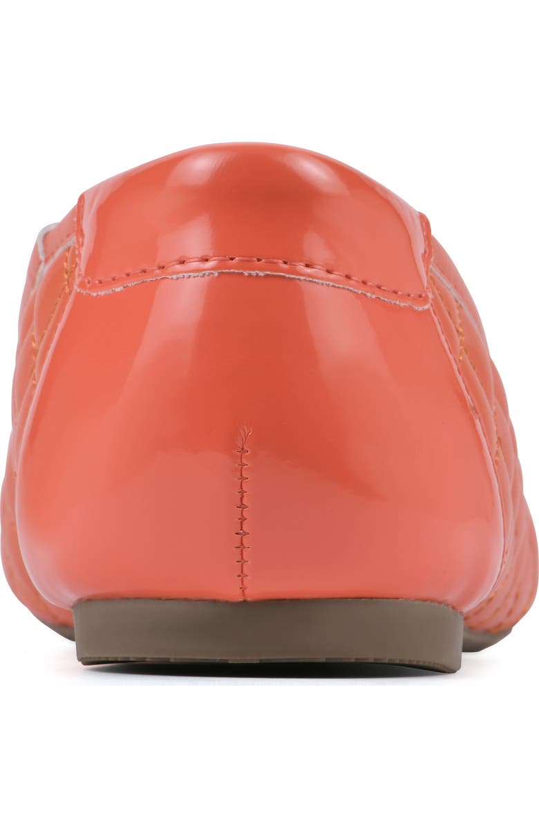 White Mountain Footwear Seaglass Quilted Ballet Flat, Alternate, color, Aperol Spritz/ Smooth