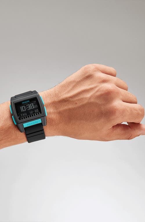 Nixon Base Tide Pro Digital Silicone Strap Watch, 42mm In Multi