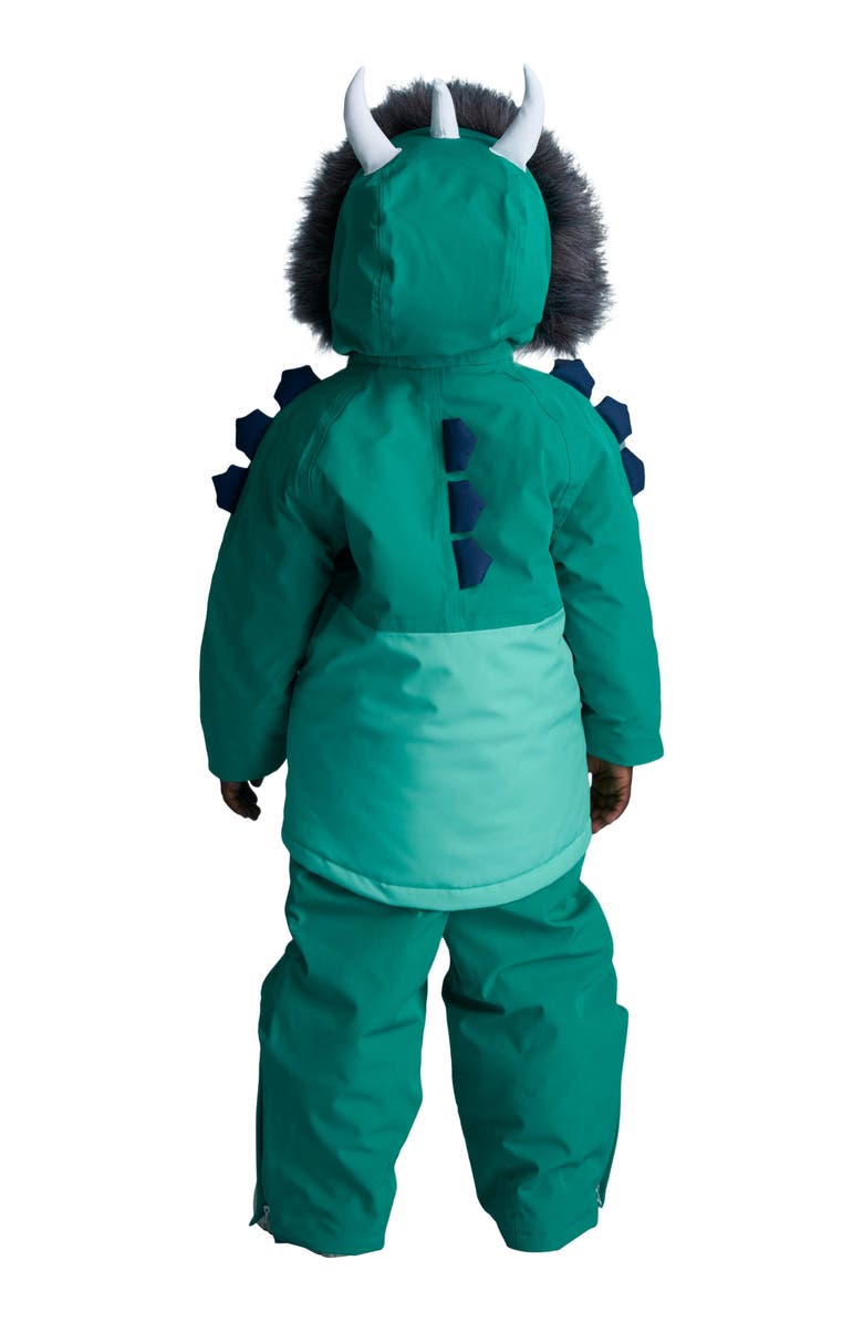Roarsome Spike the Dinosaur Ski Jacket, Alternate, color, Green