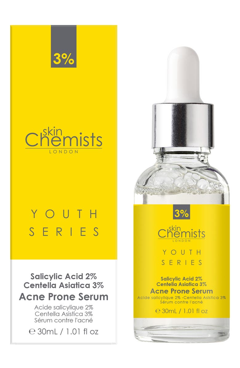SKINCHEMISTS Salicylic Acid & Centella Asiatica Facial Serum 30ml for Acne Prone Skin, Main, color,