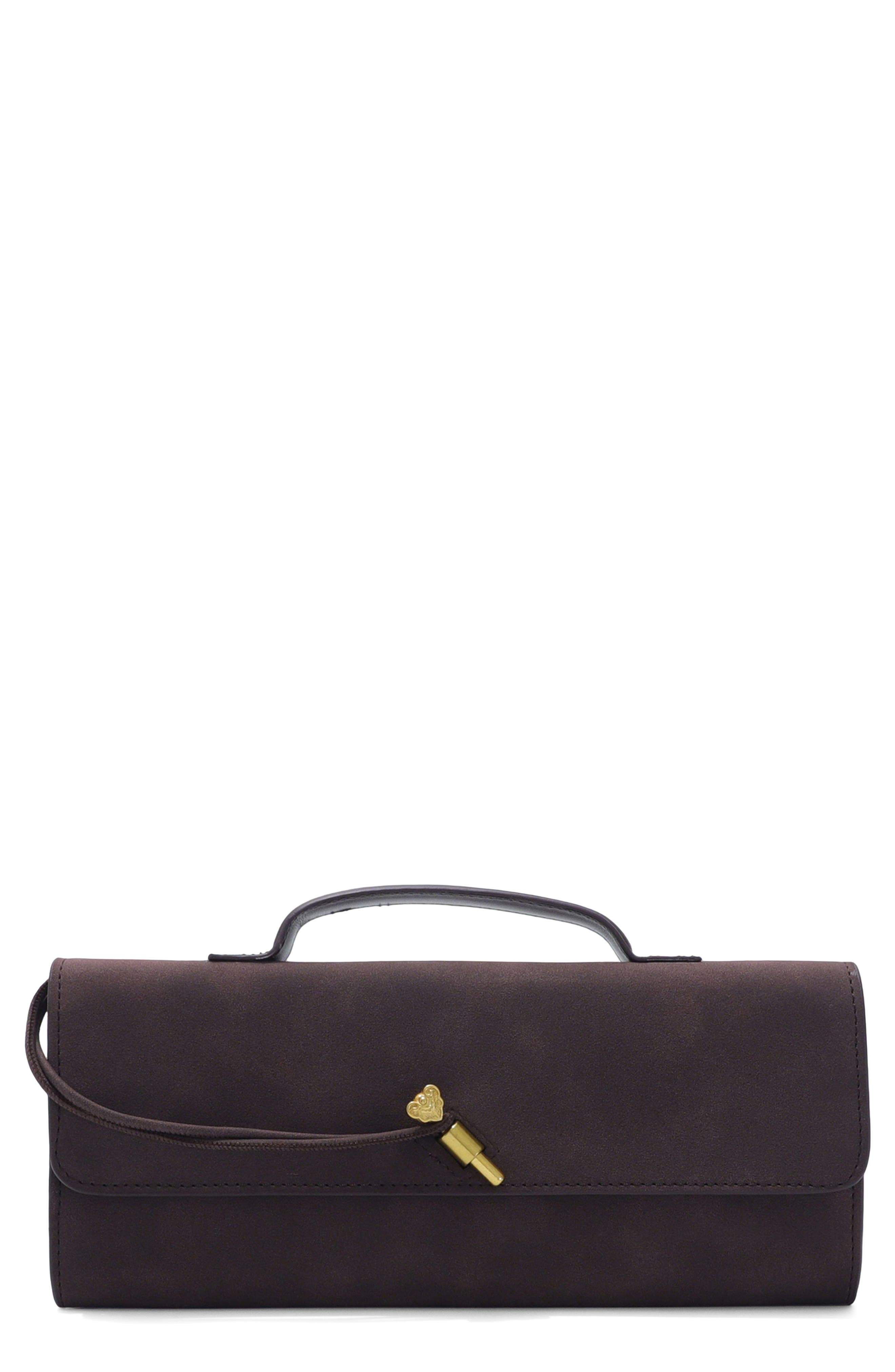 Faux Suede Envelope Bag