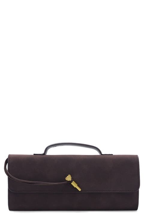 Faux Suede Envelope Bag