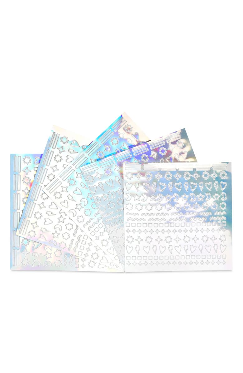 Iscream Kids' Holographic Nail Stickers, Alternate, color, Silver Multi