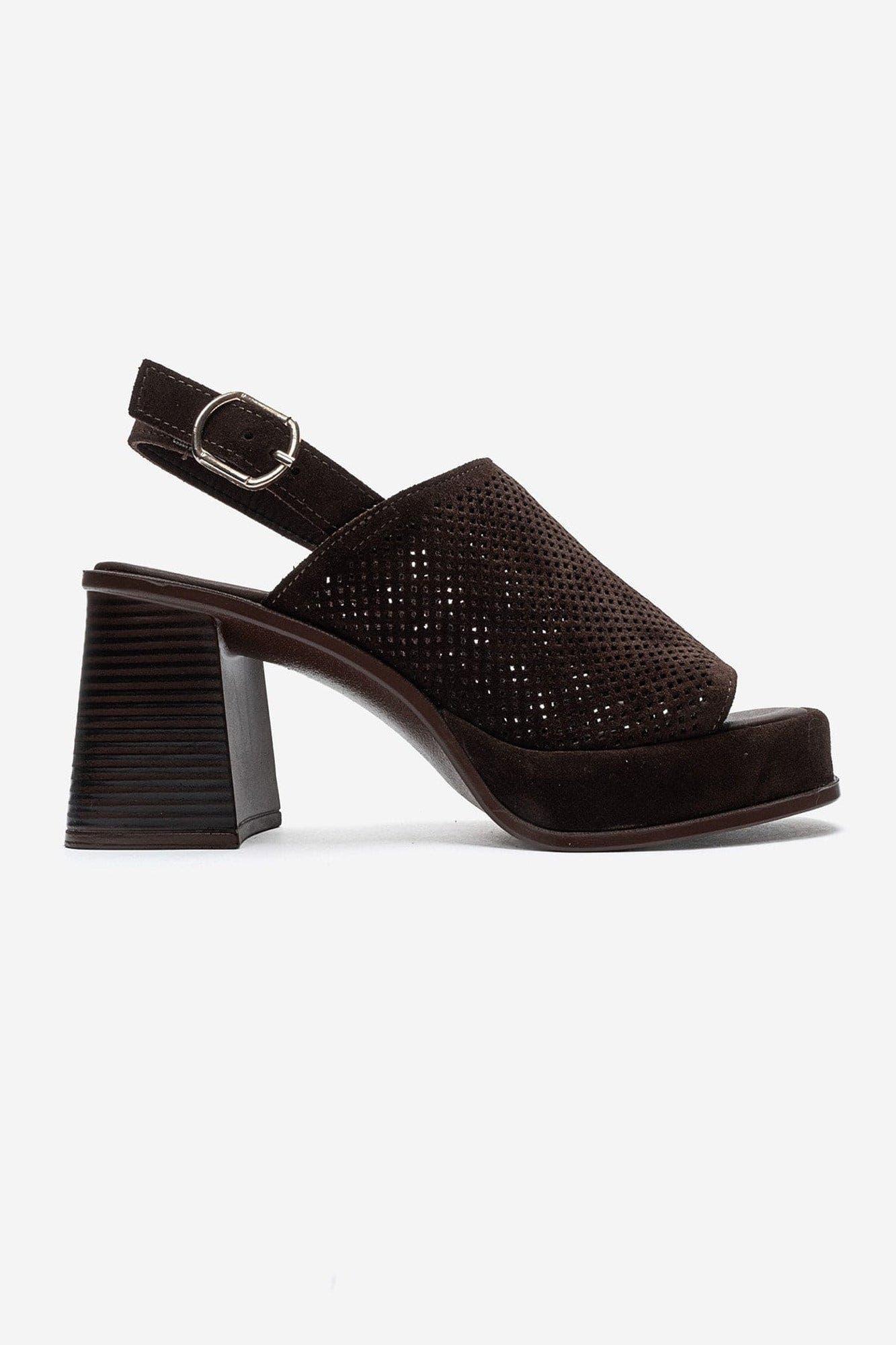 Penvia Block Heel Leather Platform Sandal, Alternate, color, Brown Suede