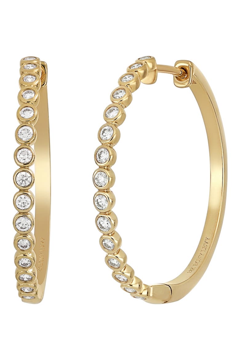 Monaco Diamond Hoop Earrings (Nordstrom Exclusive), Main, color, 18K YELLOW GOLD
