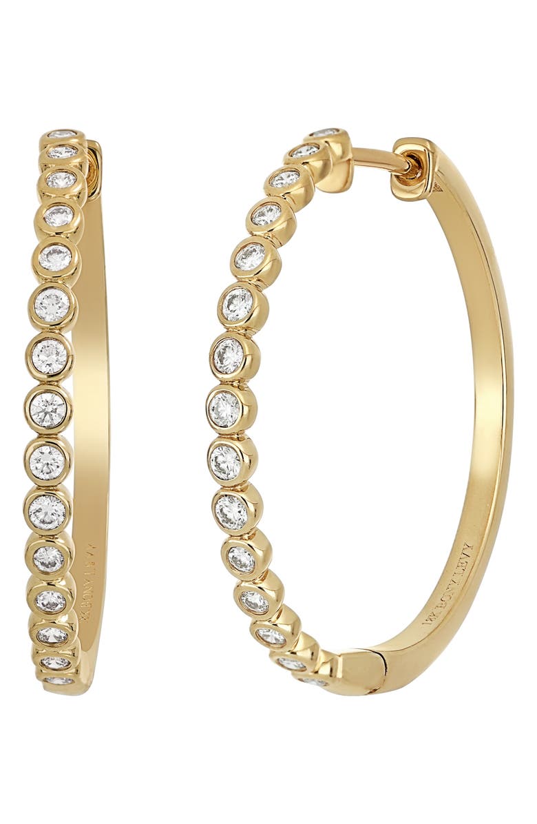 Bony Levy Monaco Diamond Hoop Earrings, Main, color,