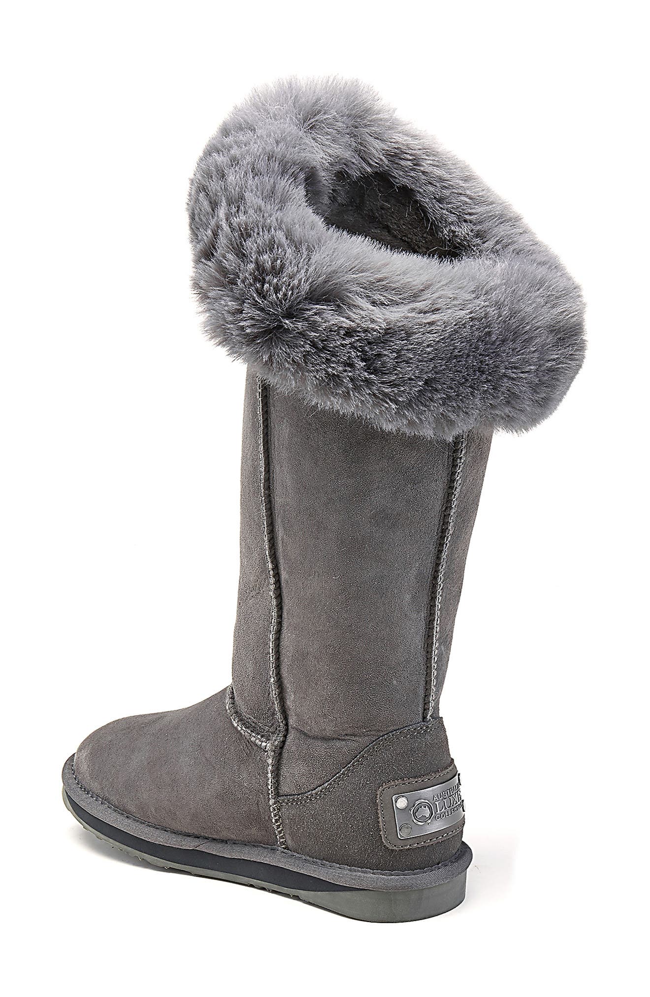 Australia Luxe Collective Foxy Genuine Shearling Tall Boot, Alternate, color, Gray