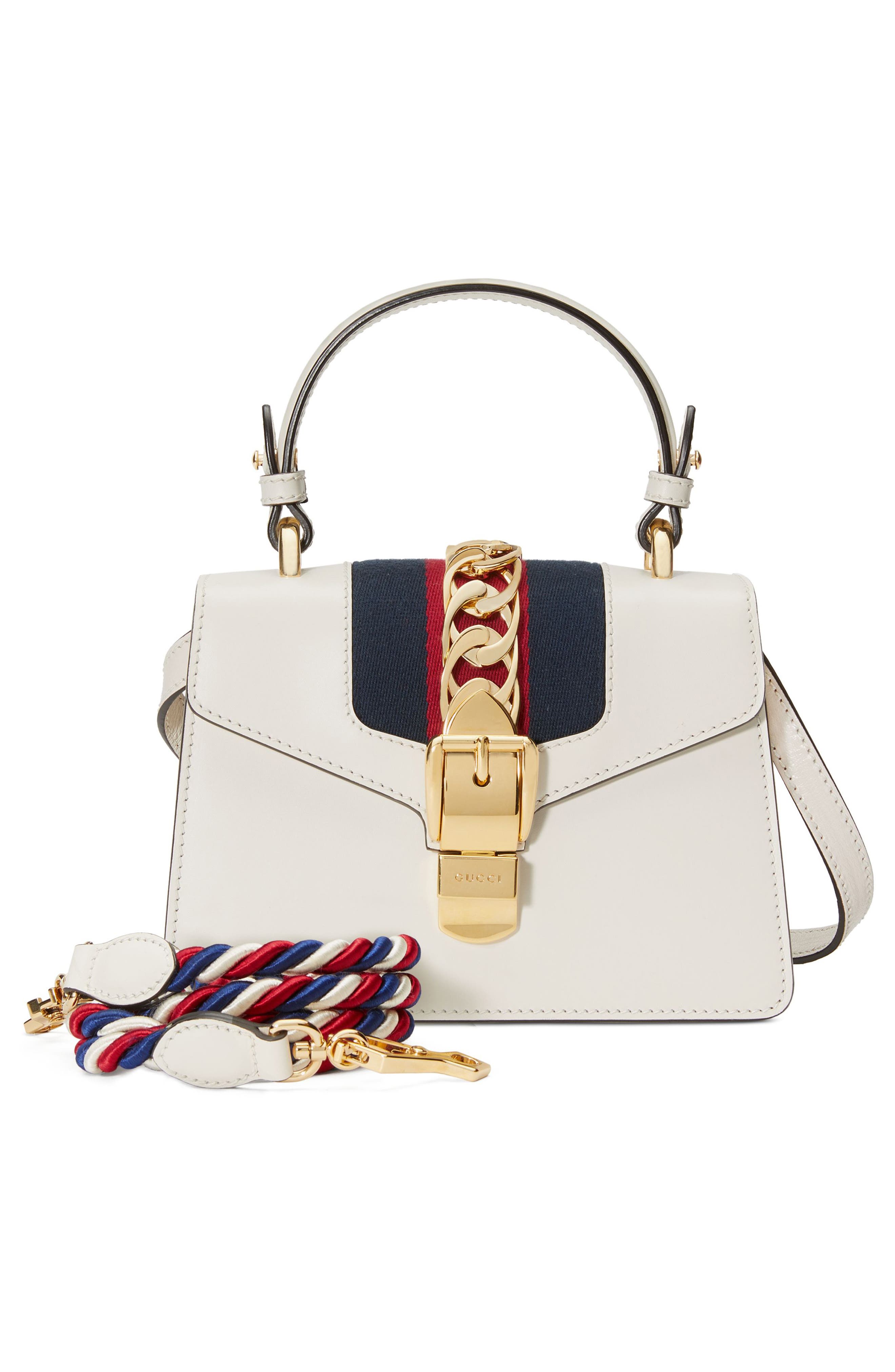 Gucci Mini Top Handle Leather Shoulder Bag, Alternate, color, 