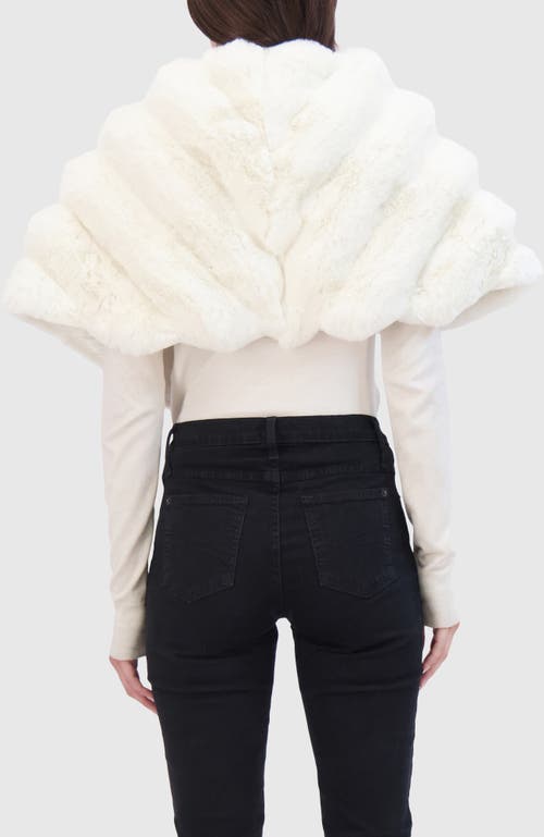 Lyla Grant Fur-free Chinchilla (faux Fur) Stole In White