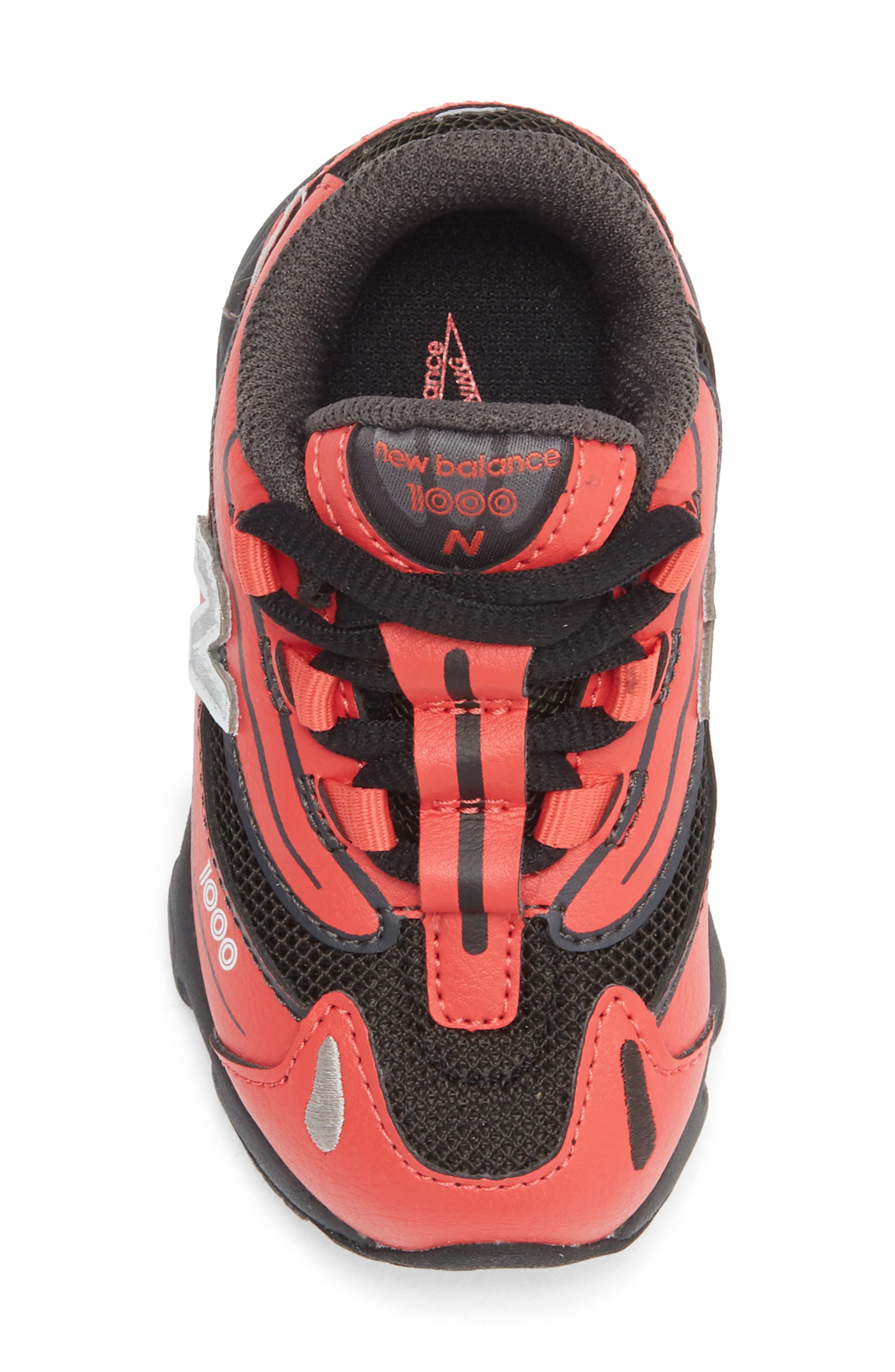 New Balance Kids' 1000 Sneaker, Alternate, color, Blast Red/ Black Cement
