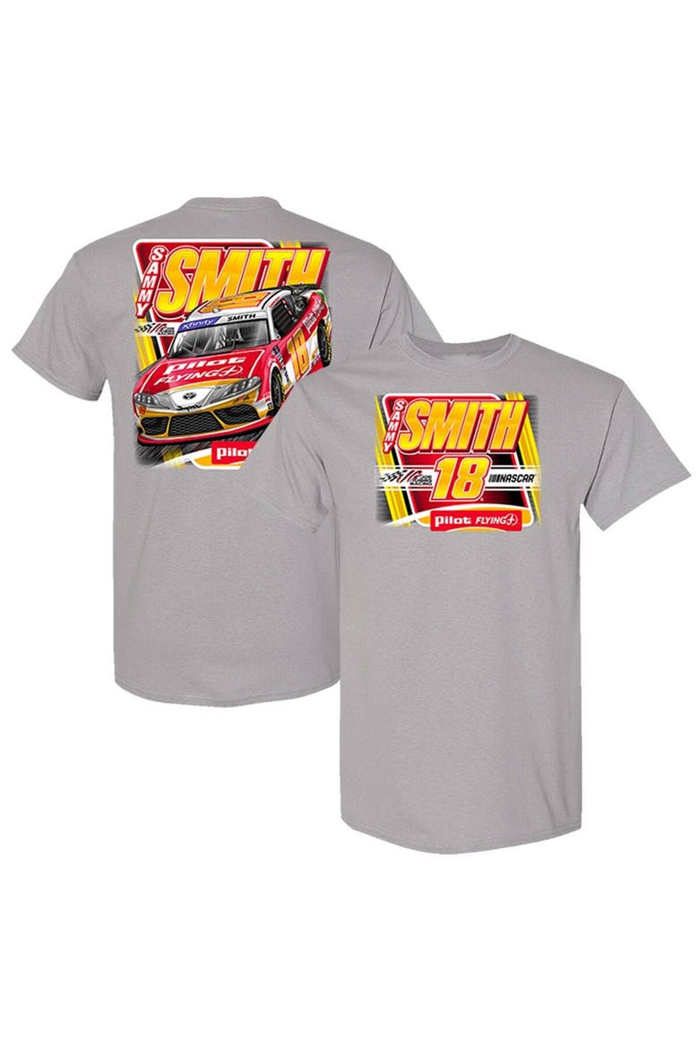 Men's Joe Gibbs Racing Team Collection  Gray Sammy Smith 2023 #18 Pilot/Flying J T-Shirt, Main, color, Gray