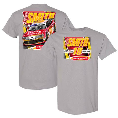 Men's Joe Gibbs Racing Team Collection  Gray Sammy Smith 2023 #18 Pilot/Flying J T-Shirt