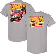 JOE GIBBS RACING TEAM COLLECTION Men's Joe Gibbs Racing Team Collection Gray Sammy Smith 2023 #18 Pilot/Flying J T-Shirt