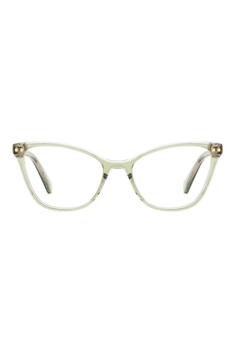 elora 50mm cat eye reading glasses, Main, color, CRYSTAL GREEN